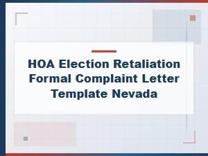 Nevada Hoa Election Complaint Letter Template