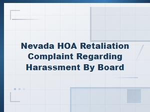 Hoa Harassment Complaint Letter for Nevada