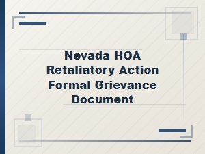 Hoa Grievance Letter for Retaliation