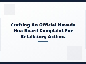 How to File a Nevada Hoa Board Complaint