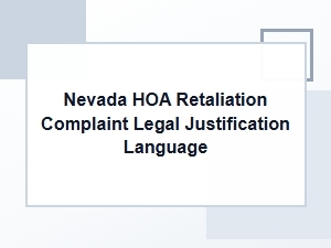 Addressing Nevada Hoa Retaliation Complaints