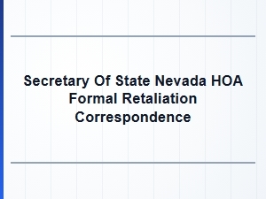 Nevada Hoa Complaint & State Correspondence Protocols