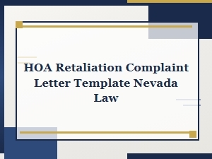 Nevada Hoa Retaliation Complaint Letter Guide