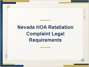 Nevada Hoa Retaliation Complaint Laws