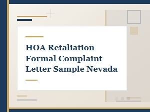 Nevada Hoa Complaint Letter Against Retaliation