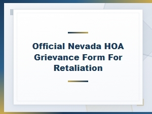 Reporting Retaliation to Your Nevada Hoa