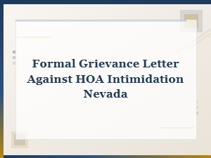 Nevada Hoa Grievance and Retaliation Laws