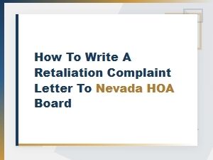 How to Report Nevada Hoa Retaliation