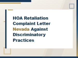 Sample Letter: Hoa Retaliation Complaint