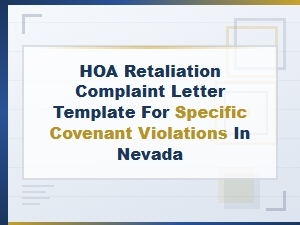 Letter Template for Nevada Hoa Covenant Violations